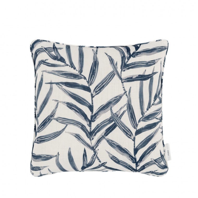 Ki Indigo Printed Cotton Cushion 43cm x 43cm