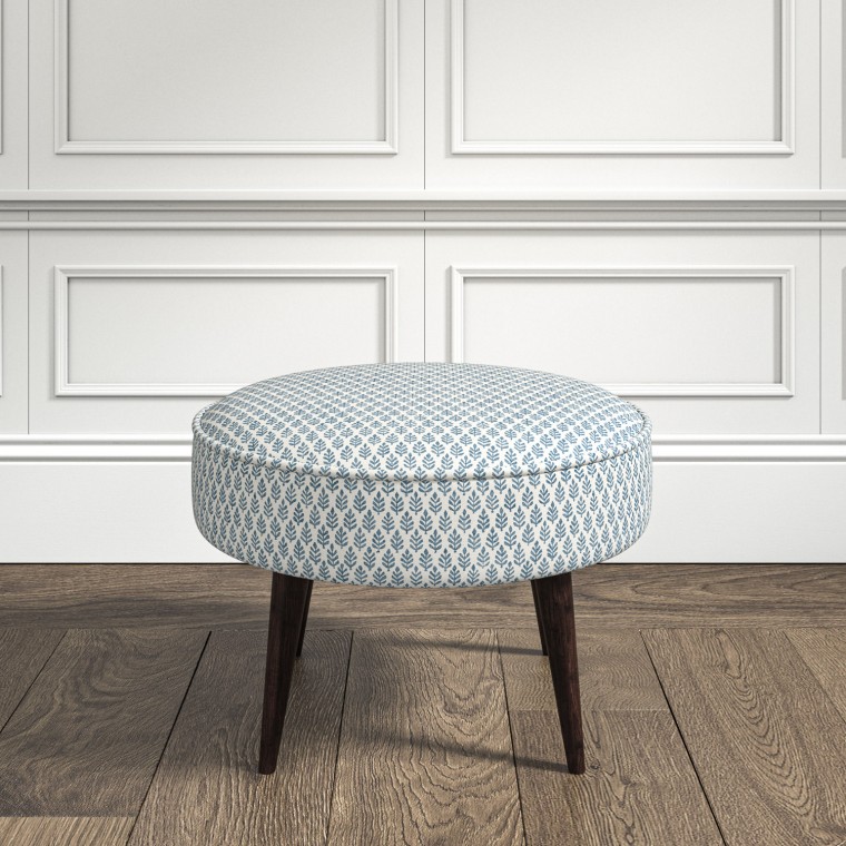 furniture brancaster footstool folia denim print lifestyle