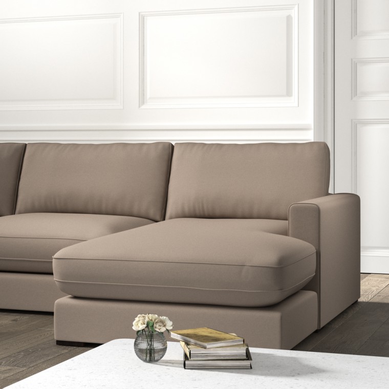 Cloud Chaise Sofa Shani Taupe