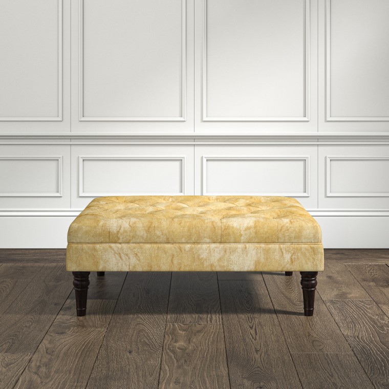 furniture monterey medium footstool namatha ochre print lifestyle