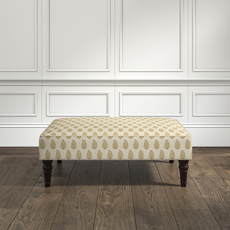 furniture savannah medium footstool indira ochre print lifestyle