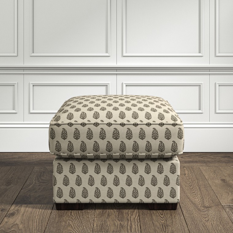 furniture vermont fixed ottoman indira charcoal print lifestyle