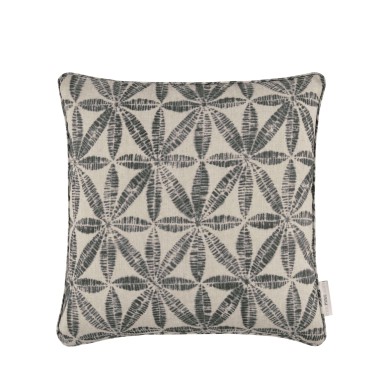 Bandhani Charcoal Printed Cotton Cushion 43cm x 43cm