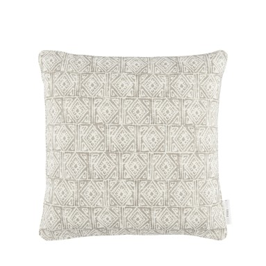 Ellora Taupe Printed Cotton Cushion 43cm x 43cm