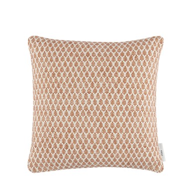 Folia Cinnabar Printed Cotton Cushion 43cm x 43cm