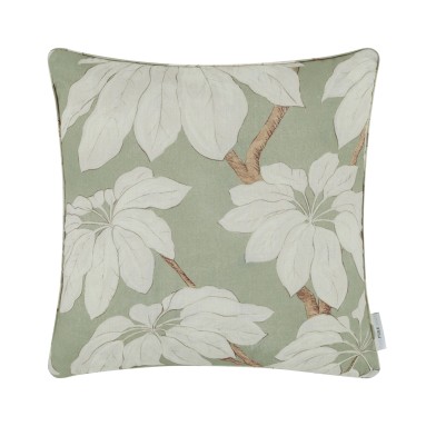 Pondicherry Sage Printed Cotton Cushion 50cm x 50cm