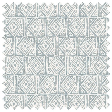 Fabric Ellora Steel Blue Print Swatch