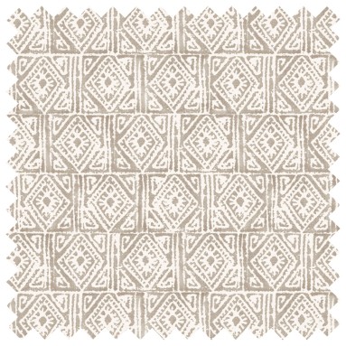 Ellora Taupe Printed Cotton Fabric