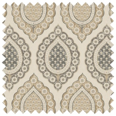 Fabric Indienne Espresso Print Swatch