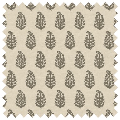 Indira Charcoal Printed Cotton Fabric