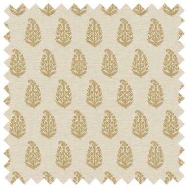 Indira Ochre Printed Cotton Fabric