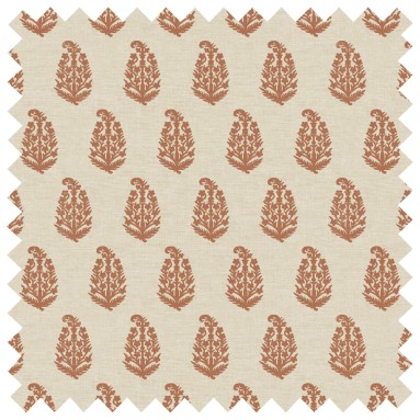 Indira Rust Printed Cotton Fabric