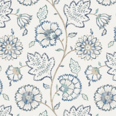 Kalamkari Azure Roman Blind