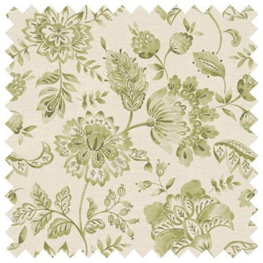 Kamila Olive Printed Cotton Fabric