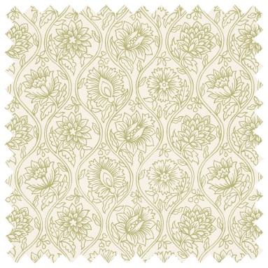 Lotus Moss Printed Cotton Fabric