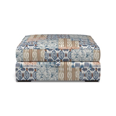 Cloud Storage Footstool Kantha Indigo