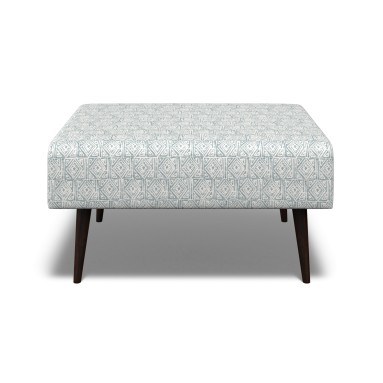 Ombu Footstool Ellora Steel Blue