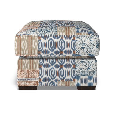 Vermont Small Stool Kantha Indigo