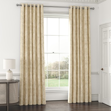 Namatha Linen Eyelet Lined Ready Made Curtains