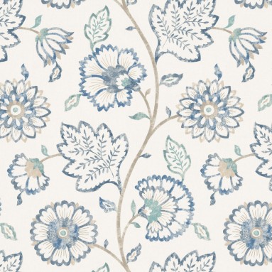 Kalamkari Azure Wallpaper