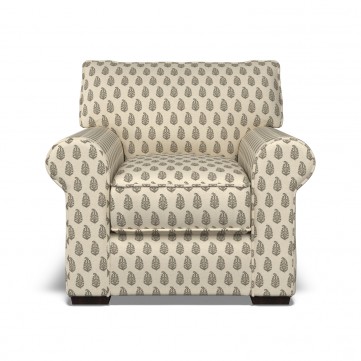 furniture vermont fixed chair indira charcoal print front