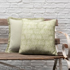 Shani Willow Woven Fringed Cushion 43cm x 43cm