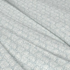 Fabric Ellora Steel Blue Print Wave