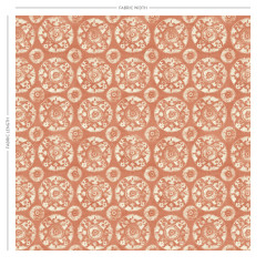 Nubra Apricot Printed Cotton Fabric