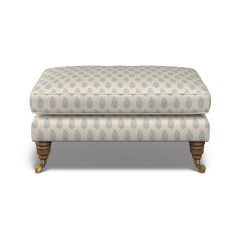 furniture bliss footstool indira chambray print front