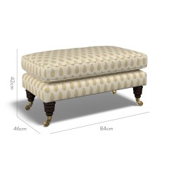 furniture bliss footstool indira ochre print dimension