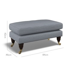 furniture bliss footstool zuri denim plain dimension