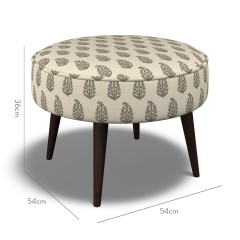 furniture brancaster footstool indira charcoal print dimension