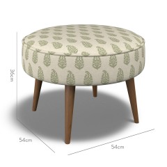 furniture brancaster footstool indira sage print dimension