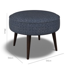 furniture brancaster footstool safara indigo weave dimension