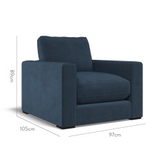 furniture cloud chair cosmos indigo plain dimension