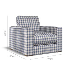 furniture cloud chair kali indigo weave dimension