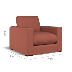 furniture cloud chair shani cinnabar plain dimension