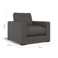 furniture cloud chair zuri graphite plain dimension