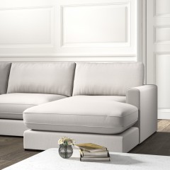 Cloud Chaise Sofa Zuri Ash