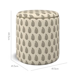 furniture malpaso footstool indira charcoal print dimension