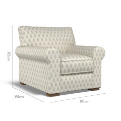 furniture vermont fixed chair indira chambray print dimension