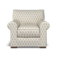 furniture vermont fixed chair indira chambray print front