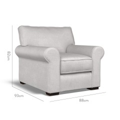 furniture vermont fixed chair safara dove weave dimension