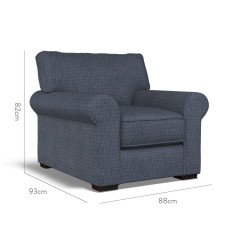 furniture vermont fixed chair safara indigo weave dimension