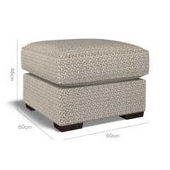 furniture vermont fixed ottoman desta taupe weave dimension