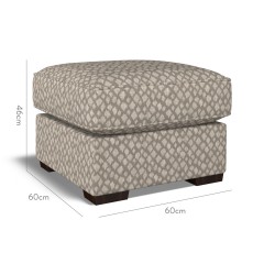 furniture vermont fixed ottoman nia taupe weave dimension