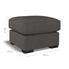 furniture vermont fixed ottoman zuri graphite plain dimension