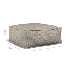 furniture zen pouffe desta taupe weave dimension