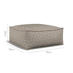 furniture zen pouffe nia taupe weave dimension