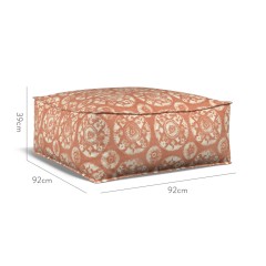 furniture zen pouffe nubra apricot print dimension